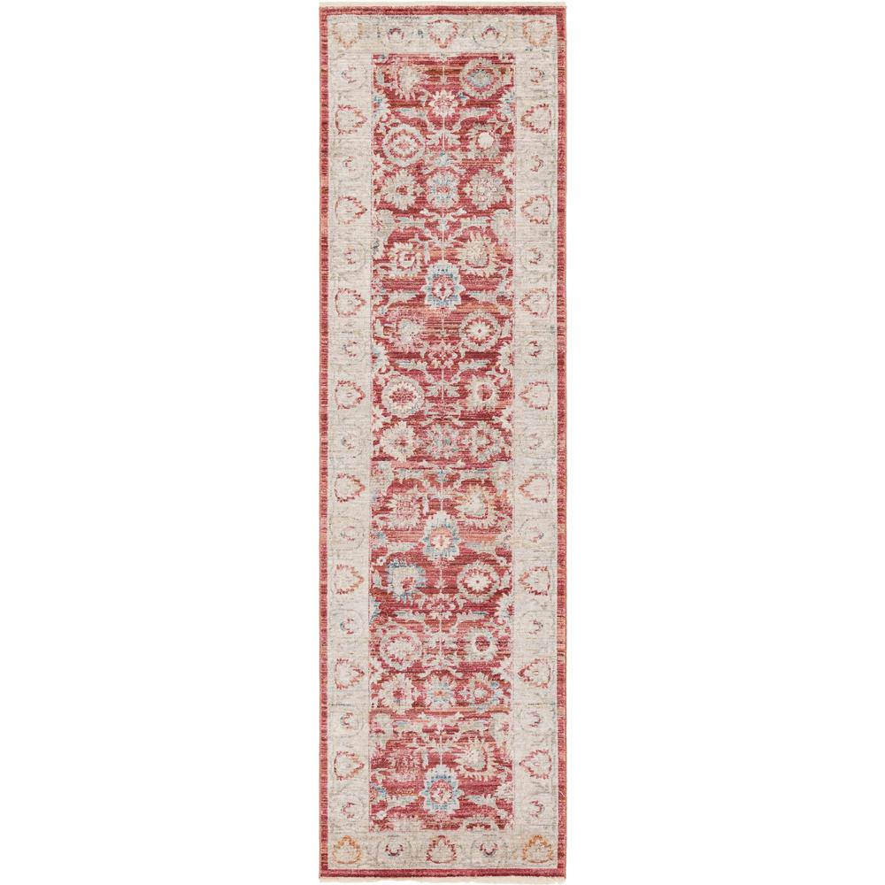 Unique Loom 10 Ft Runner in Red (3147965). Picture 1