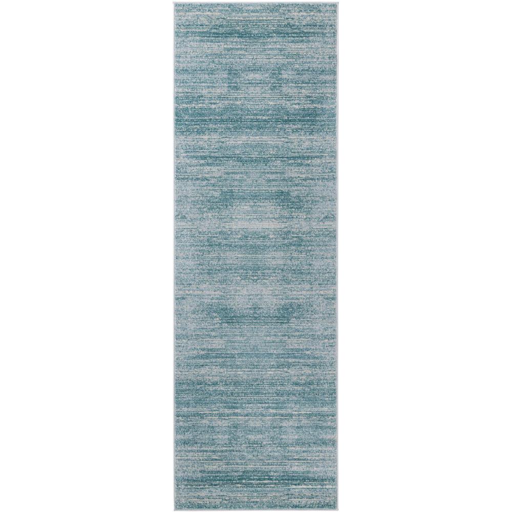 Uptown Madison Avenue Area Rug 2' 7" x 8' 0", Runner Turquoise. Picture 1