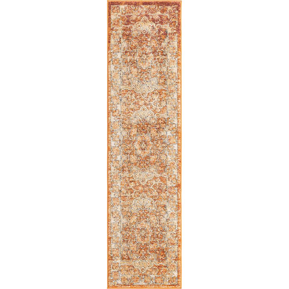 Unique Loom 8 Ft Runner in Rust Red (3161894). Picture 1