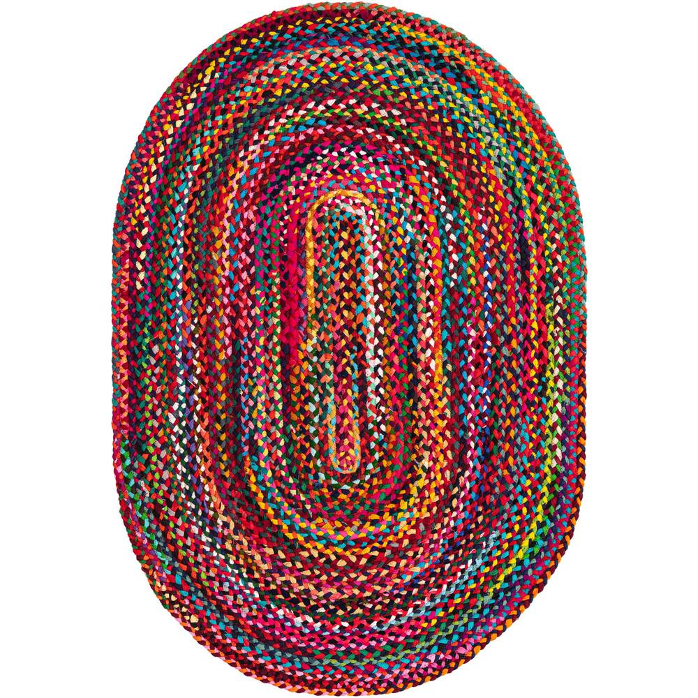 Unique Loom 4x6 Oval Rug in Multi (3153304). Picture 1