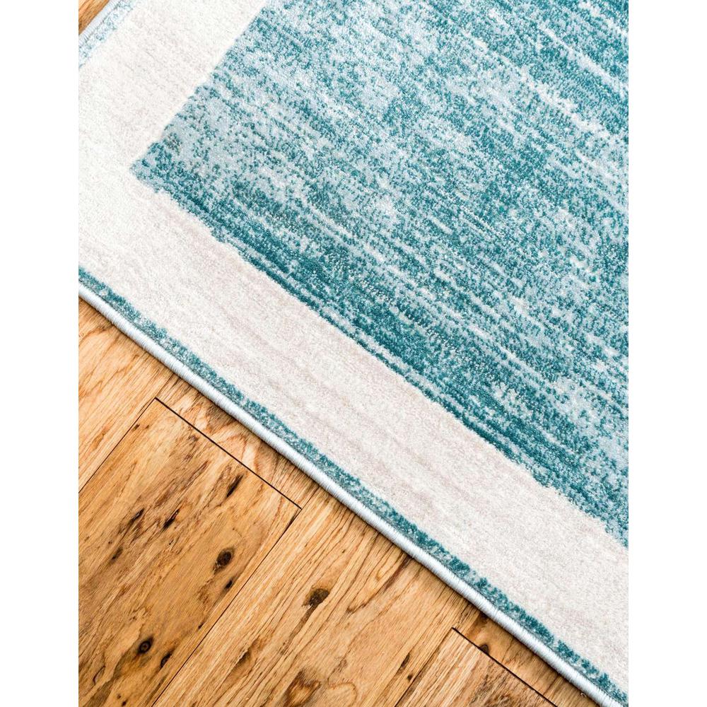 Uptown Yorkville Area Rug 2' 7" x 13' 11", Runner Turquoise. Picture 4