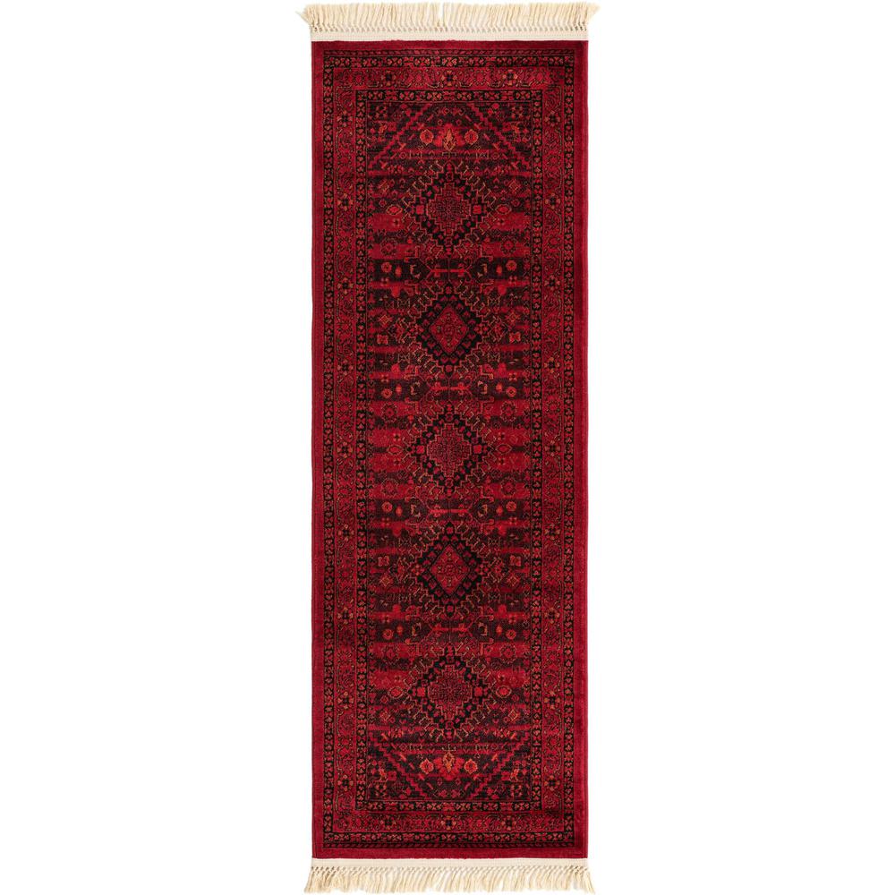 Unique Loom 6 Ft Runner in Red (3154203). Picture 1