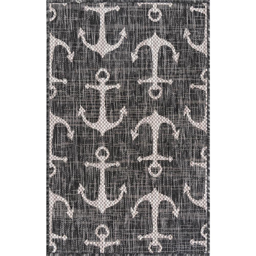 Unique Loom Rectangular 2x3 Rug in Charcoal (3162727). Picture 1