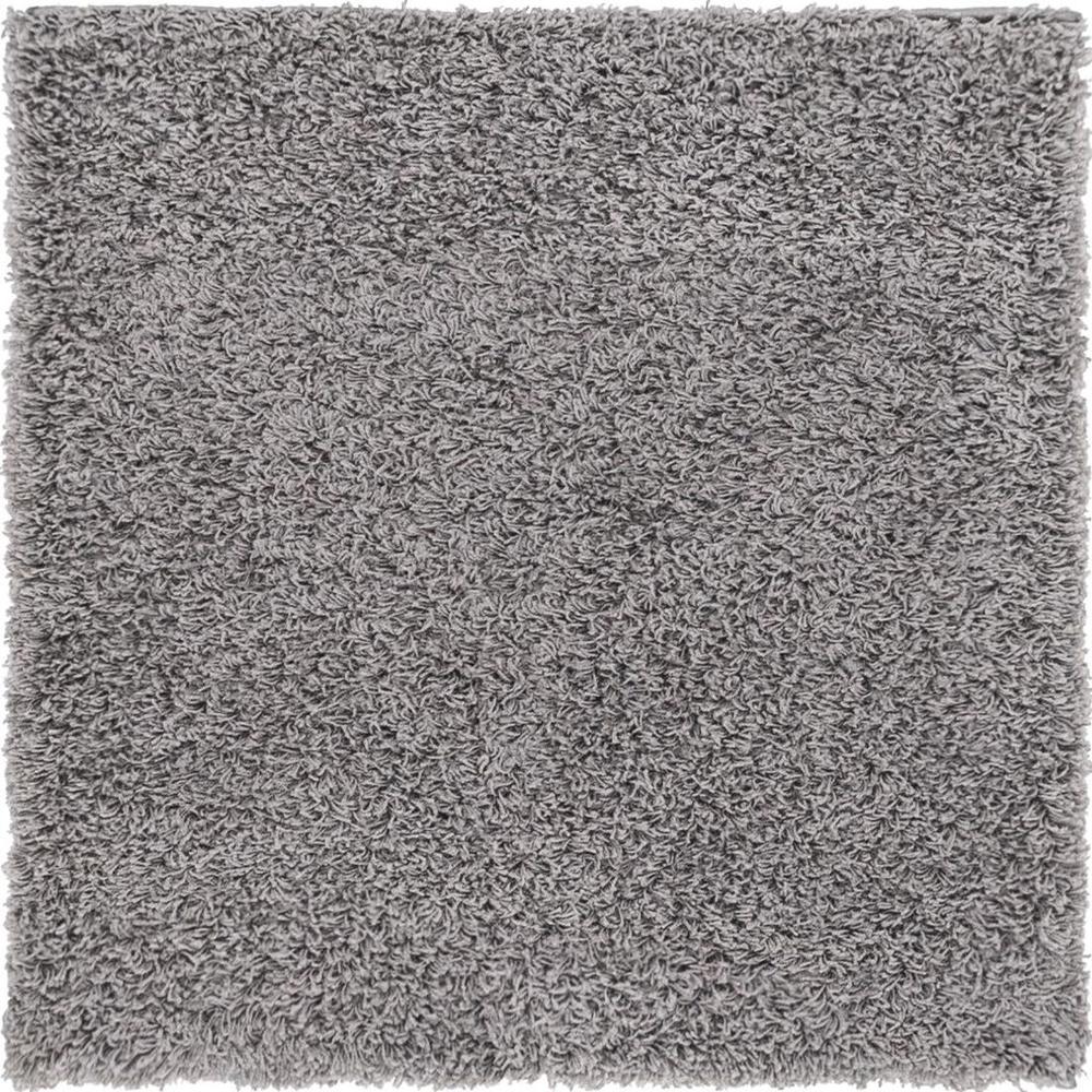 Unique Loom 3 Ft Square Rug in Cloud Gray (3151289). Picture 1