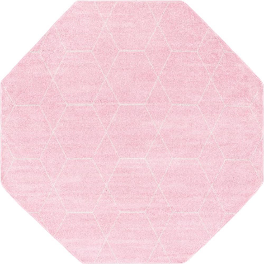 Unique Loom 8 Ft Octagon Rug in Light Pink (3151609). Picture 1