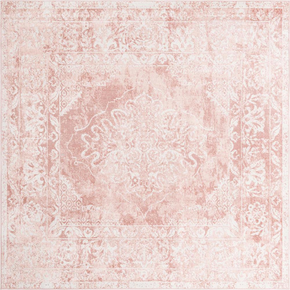 Unique Loom 8 Ft Square Rug in Pink (3155674). Picture 1