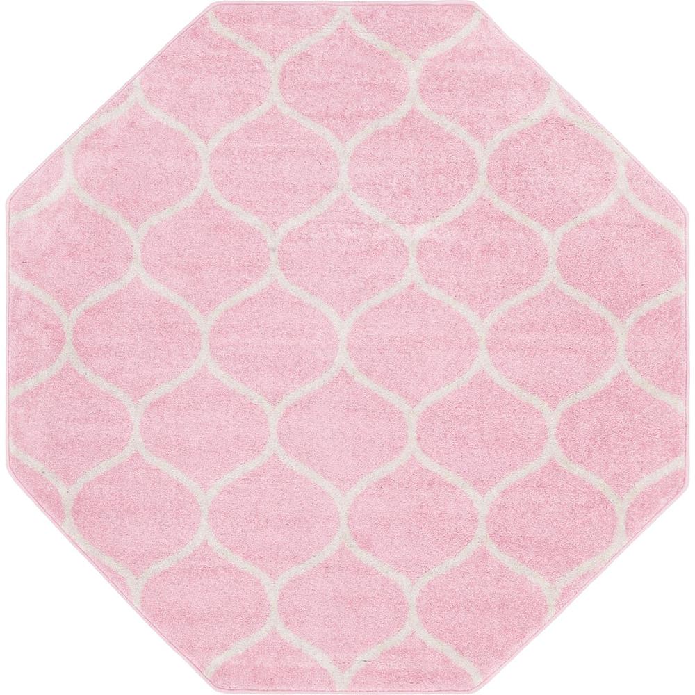 Unique Loom 5 Ft Octagon Rug in Pink (3151540). Picture 1