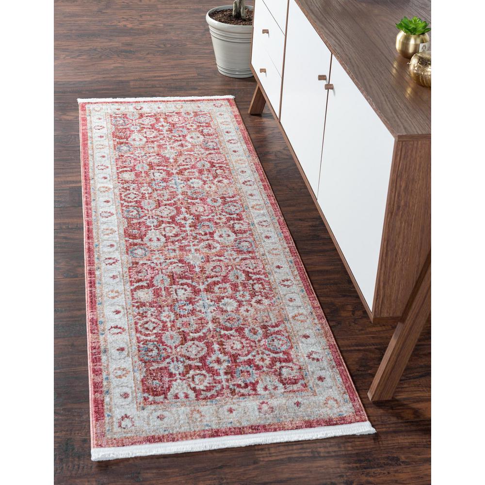 Unique Loom 6 Ft Runner in Red (3147966). Picture 2