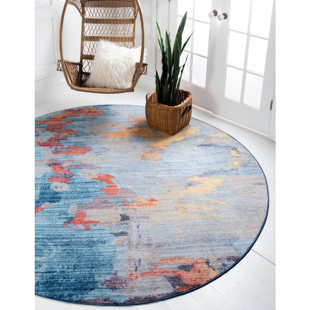 Downtown Tribeca Area Rug 5' 3" x 5' 3", Round Multi. Picture 2