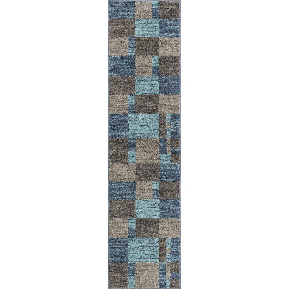 Unique Loom 10 Ft Runner in Blue (3164327). Picture 1