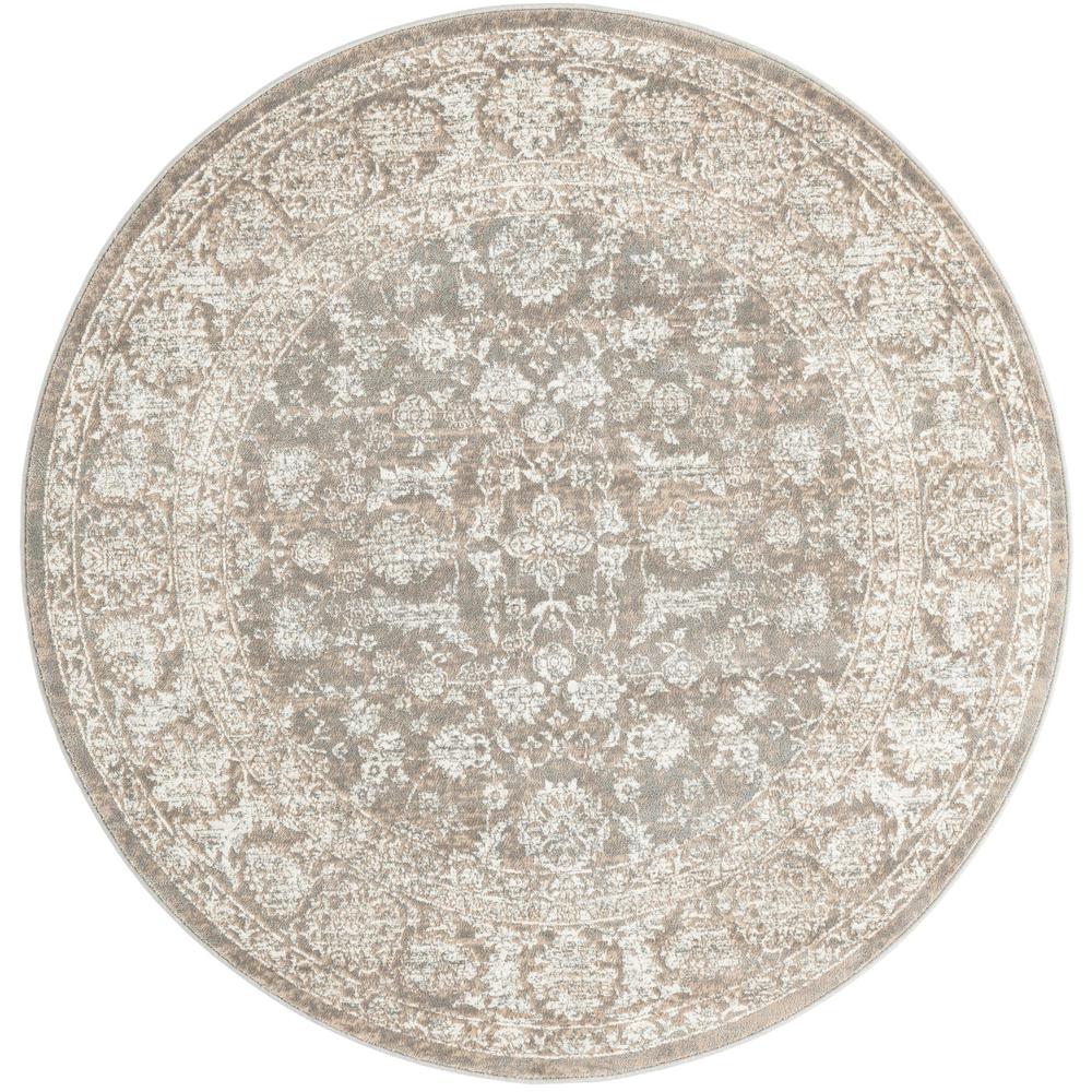 Uptown Area Rug 5' 3" x 5' 3", Round - Gray. Picture 1