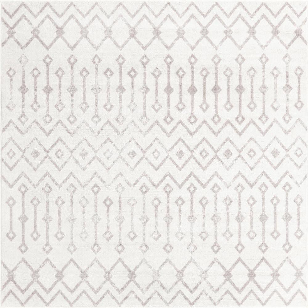 Unique Loom 6 Ft Square Rug in Pearl (3161004). Picture 1