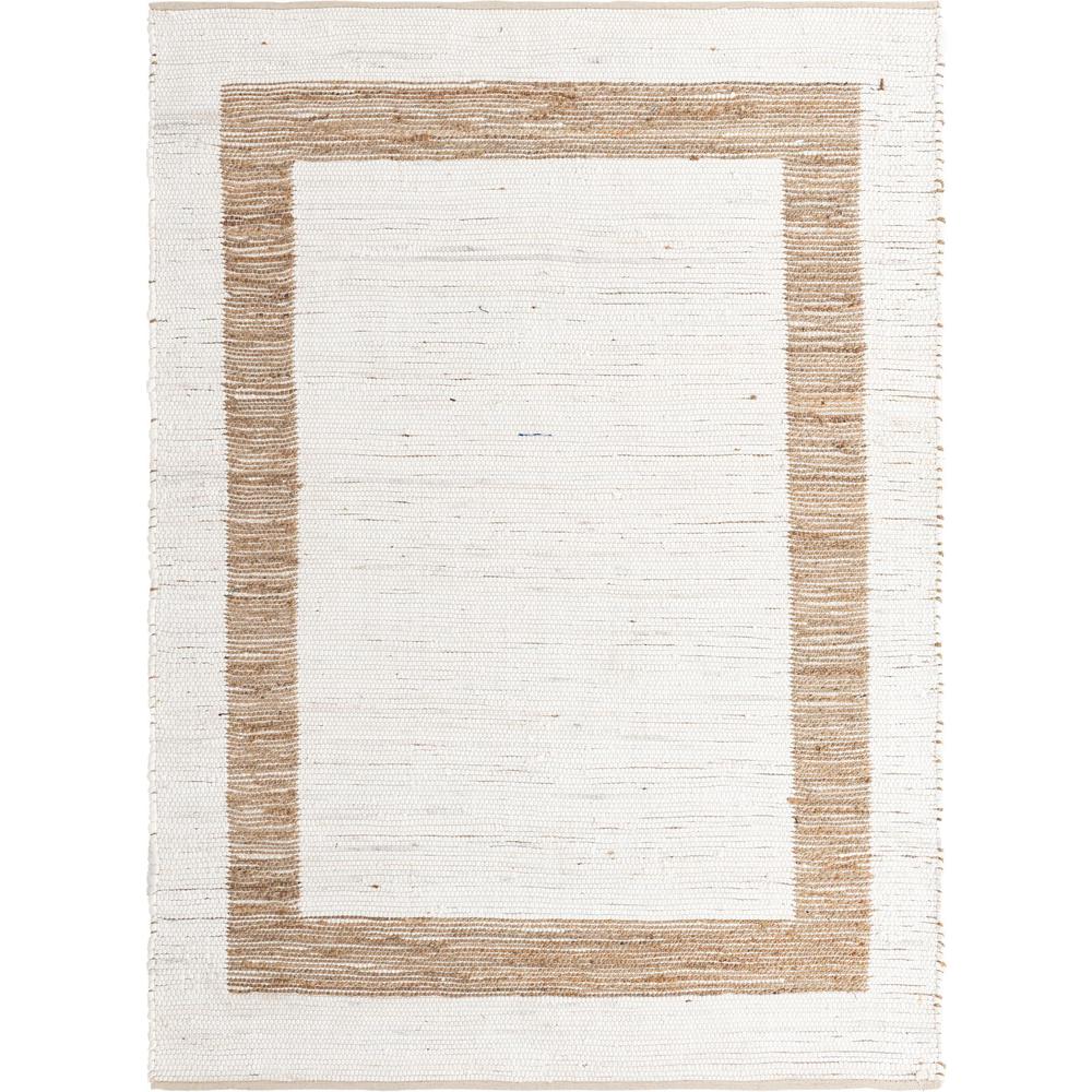 Unique Loom Rectangular 7x10 Rug in White (3153251). Picture 1