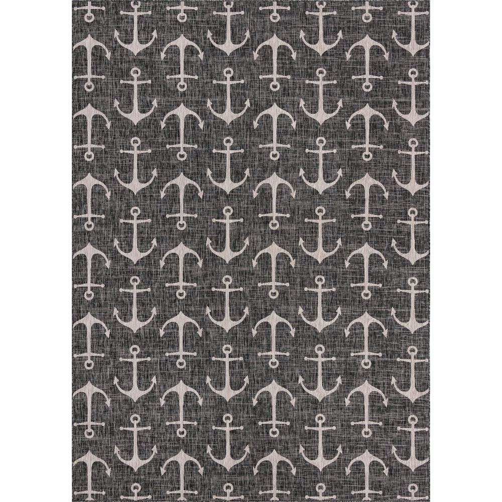 Unique Loom Rectangular 10x14 Rug in Charcoal (3162718). Picture 1