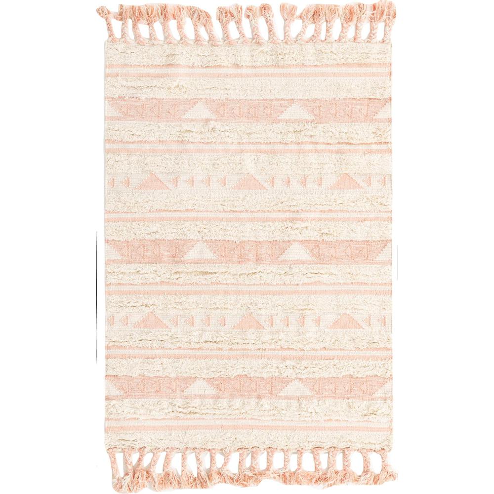 Mesa Collection, Area Rug, Baby Pink, 4' 1" x 6' 1", Rectangular. Picture 1