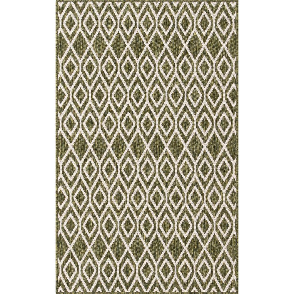 Jill Zarin Outdoor Turks and Caicos Area Rug 3' 3" x 5' 3", Rectangular Green. Picture 1