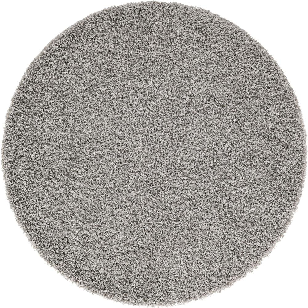 Unique Loom 5 Ft Round Rug in Cloud Gray (3151296). Picture 1