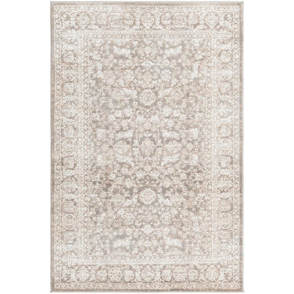 Uptown Area Rug 4' 1" x 6' 1", Rectangular Gray. Picture 1