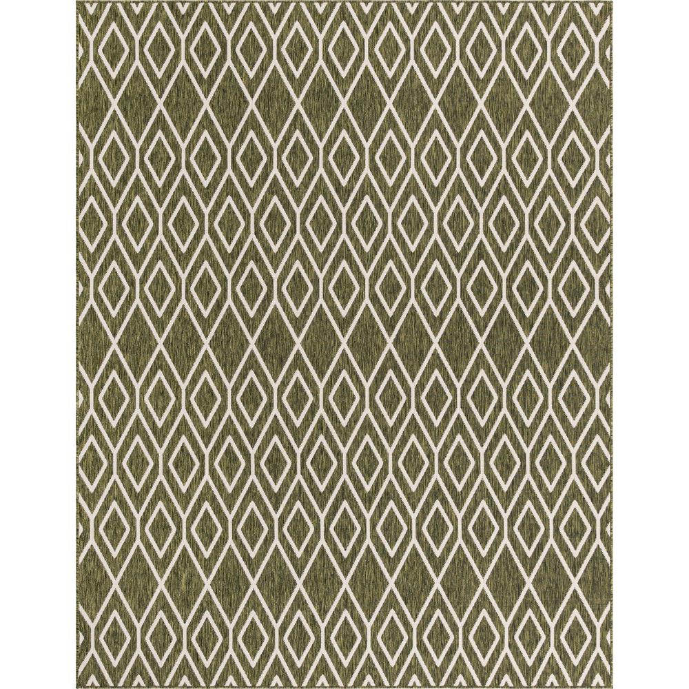 Jill Zarin Outdoor Turks and Caicos Area Rug 7' 10" x 10' 0", Rectangular Green. Picture 1