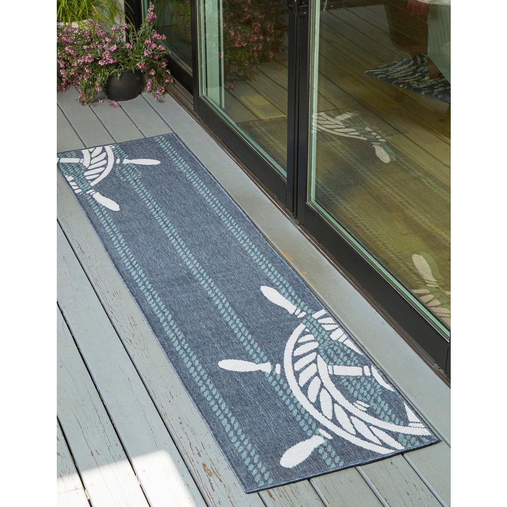 Unique Loom 6 Ft Runner in Navy Blue (3157738). Picture 1