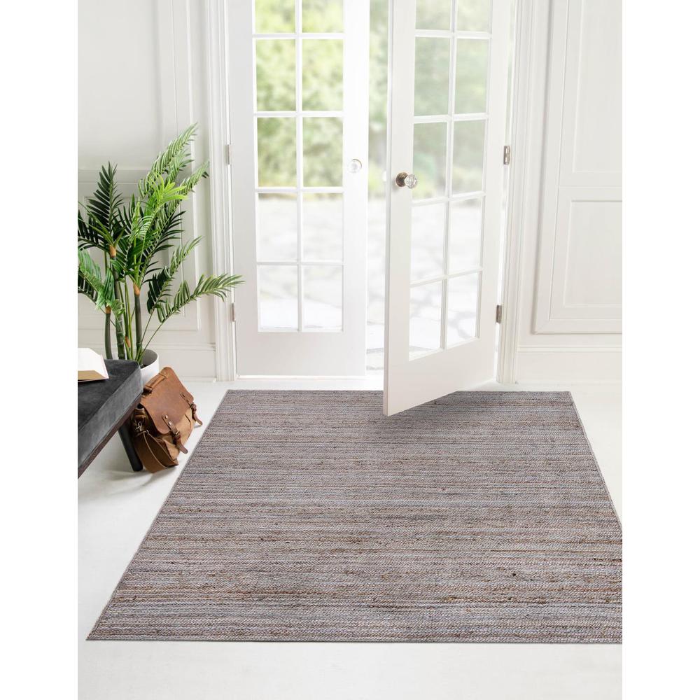 Unique Loom 8 Ft Square Rug in Gray (3153078). Picture 1