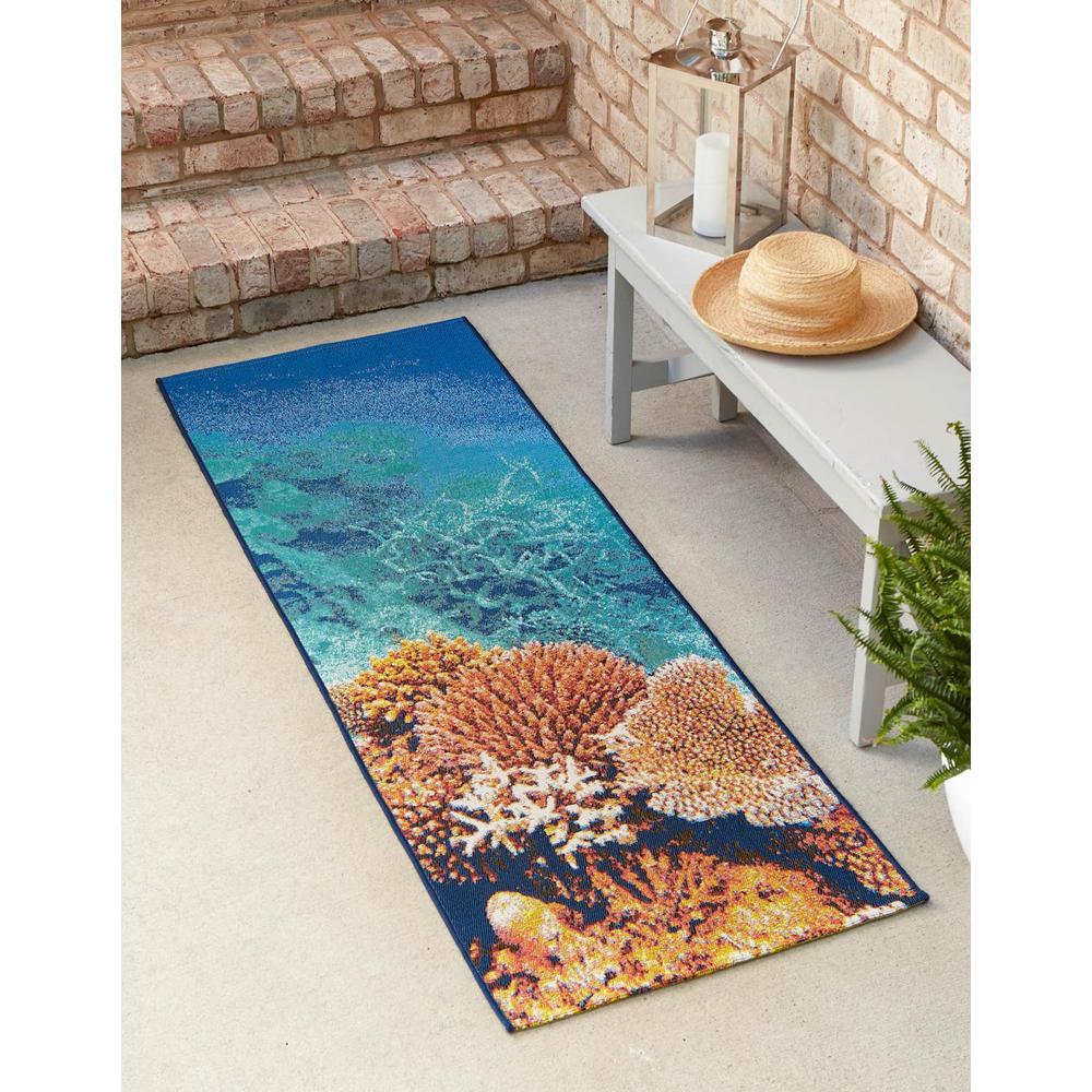 Unique Loom 6 Ft Runner in Blue (3158003). Picture 1