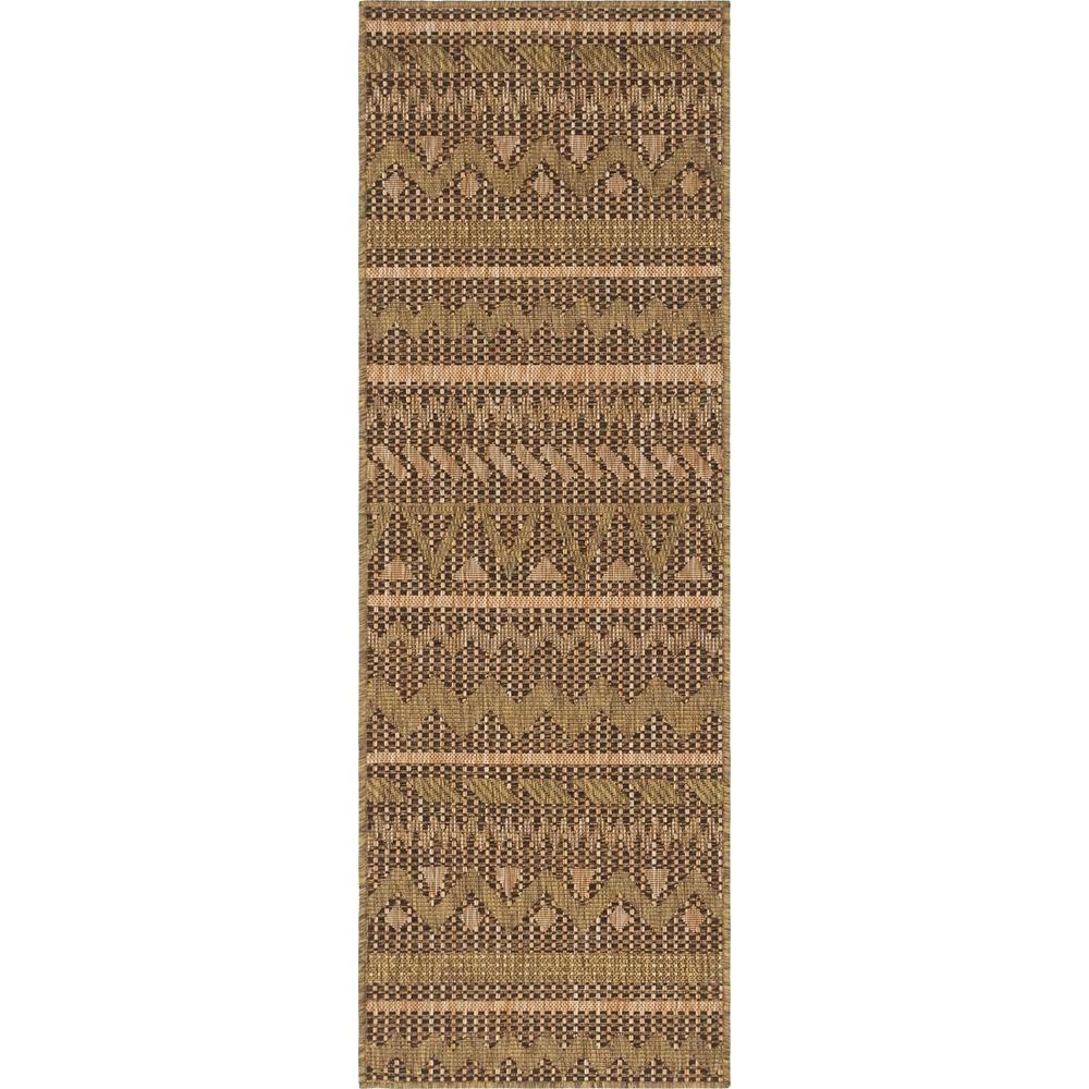 Outdoor Southwestern Rug, Light Brown (2' 0 x 6' 0). Picture 1