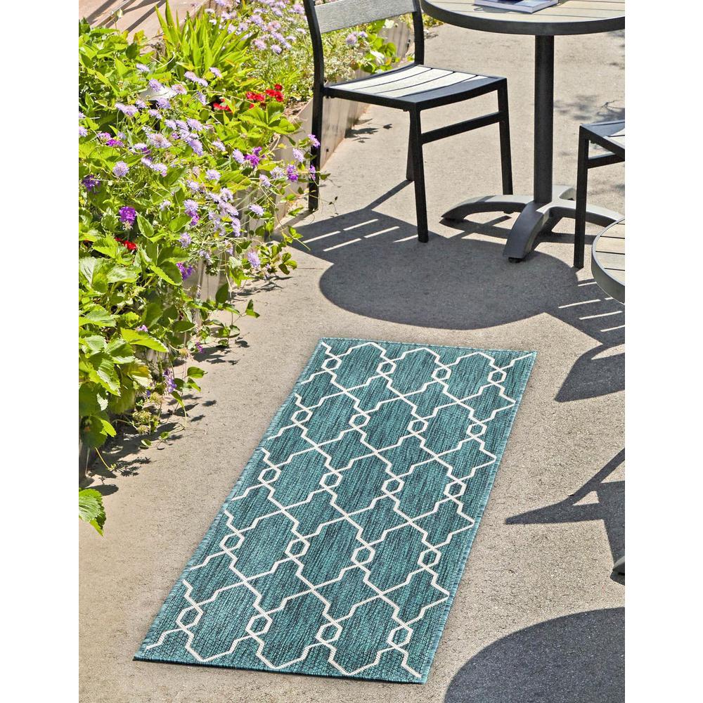 Unique Loom 6 Ft Runner in Teal (3148805). The main picture.
