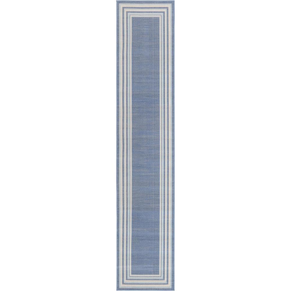 Unique Loom 10 Ft Runner in Blue (3157349). Picture 1
