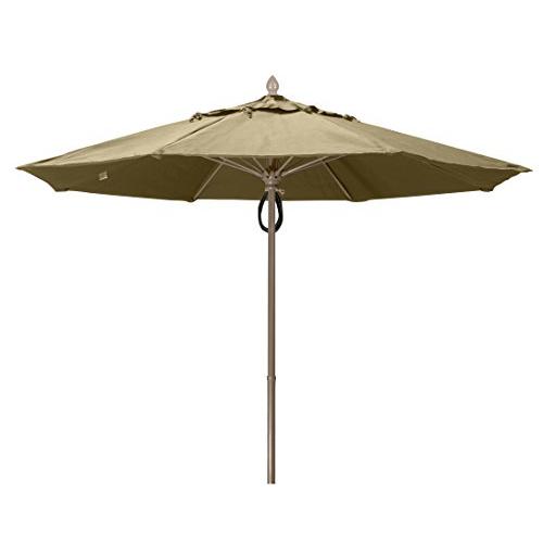 7.5' Oct Market 8 Rib Push up Champagne Bronze with Antique Beige Marine Grade Canopy, 9MPPCB-8600. Picture 1