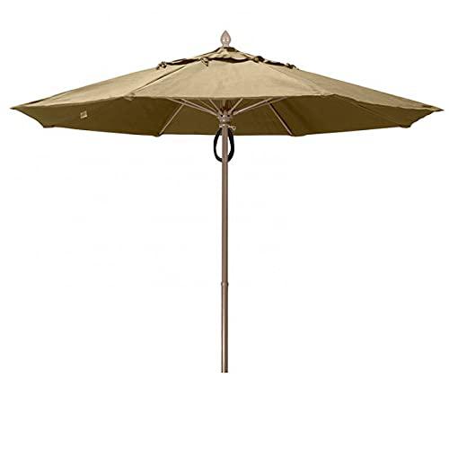 7.5' Oct Market 8 Rib Push up Champagne Bronze with Antique Beige Marine Grade Canopy, 7MPPCB-8600. Picture 1