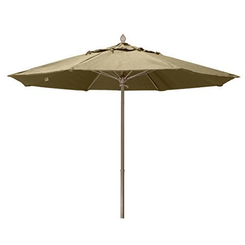 7.5' Oct Market 8 Rib Push up Champagne Bronze with Antique Beige Marine Grade Canopy, 7MPUCB-8600. Picture 1