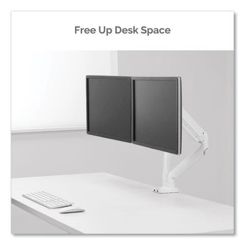 Fellowes Platinum Series Dual Monitor Arm - White - 2 Display(s) Supported - 27" Screen Support - 40 lb Load Capacity - 1 Each. Picture 5