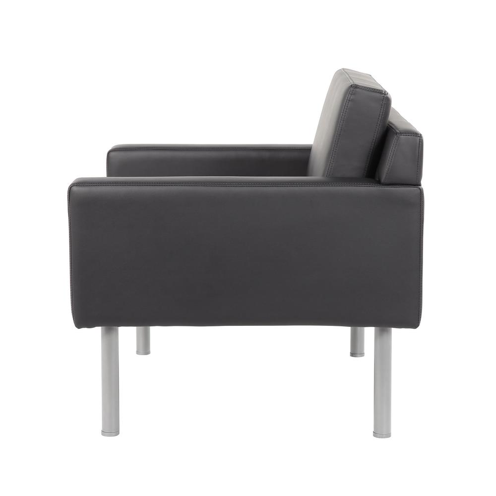 Boss Black Antimicrobial Vinyl Lounge Chair. Picture 5