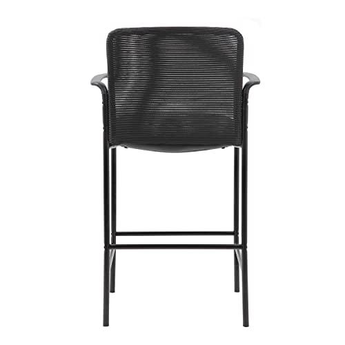 Boss Contemporary Mesh Counter Stool, Black. Picture 2