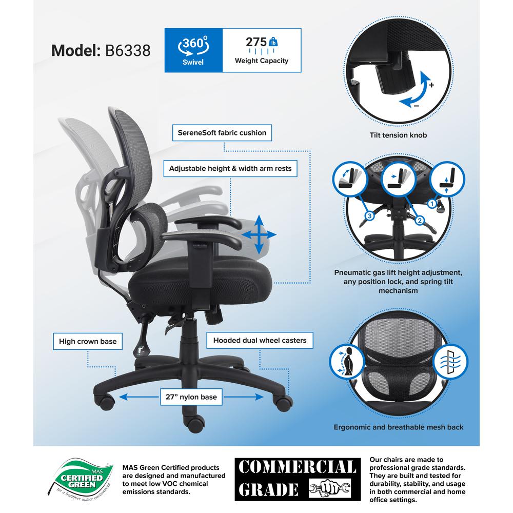 Boss Multi-Function Mesh Task Chair. Picture 7