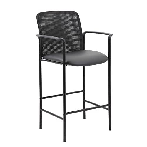 Boss Contemporary Mesh Counter Stool, Black. Picture 1