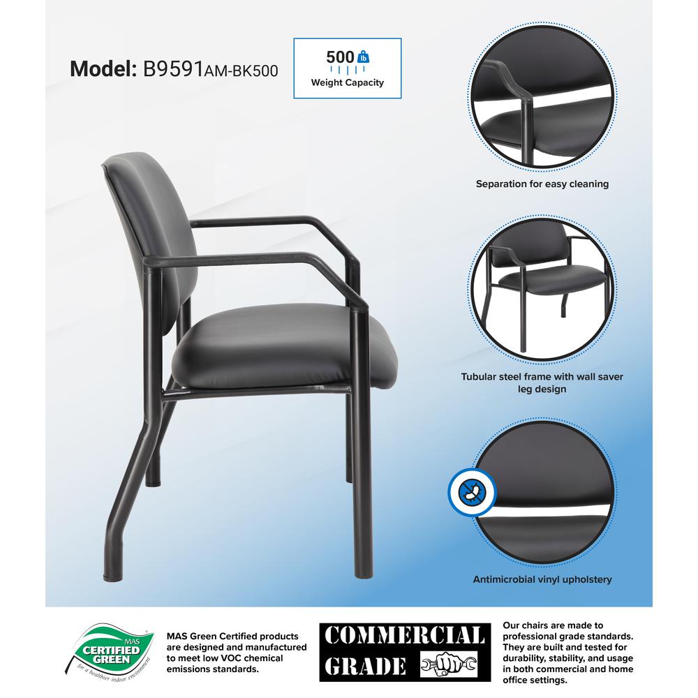 Boss Antimicrobial Guest Chair, 500 lb. weight capacity. Picture 6