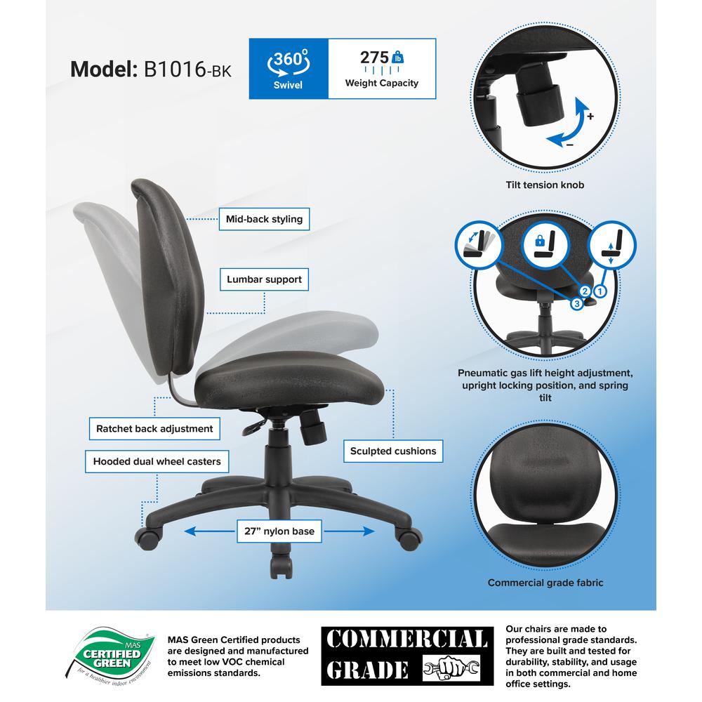 Boss black Task Chair. Picture 7