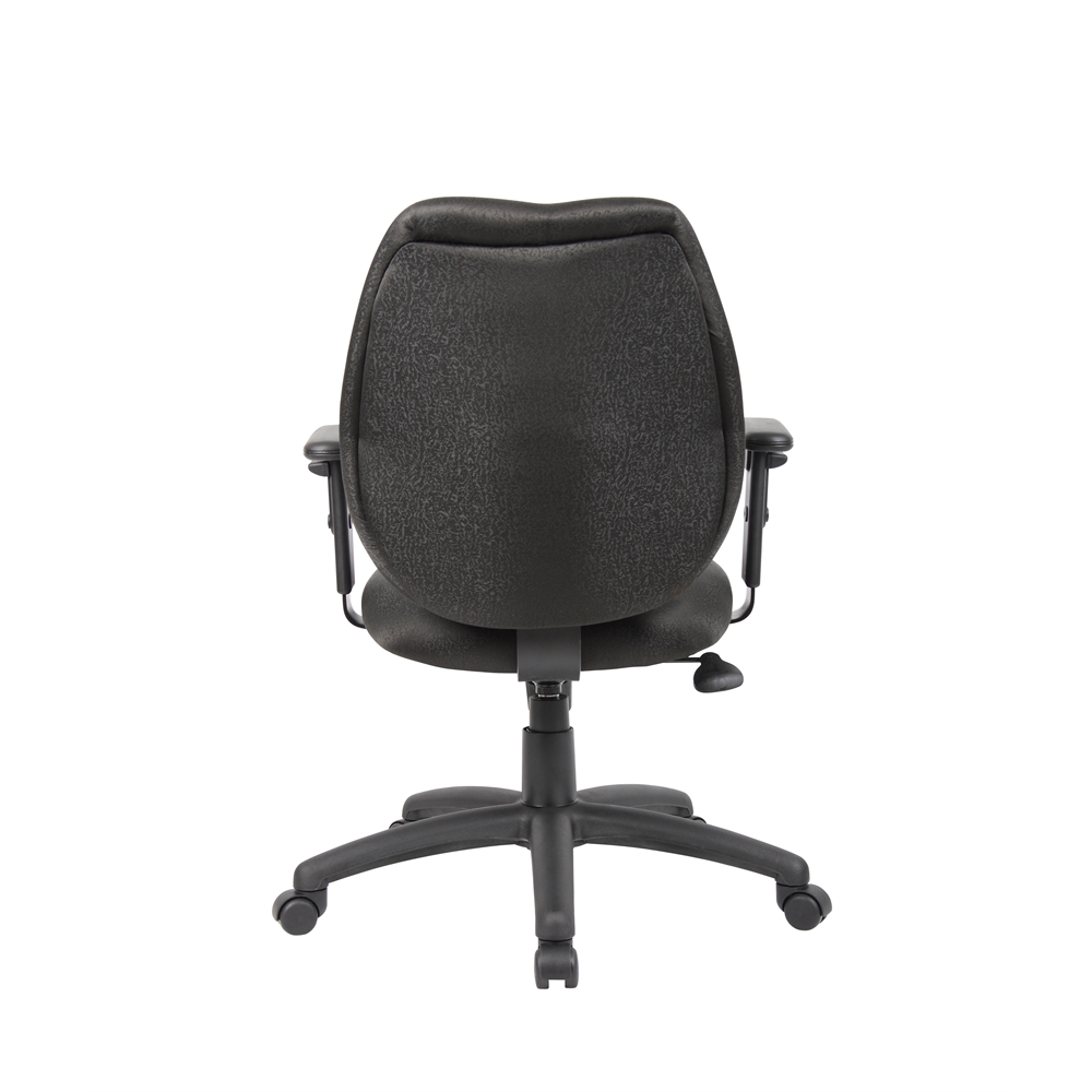 Boss Black Task Chair W/ Adjustable Arms. Picture 1
