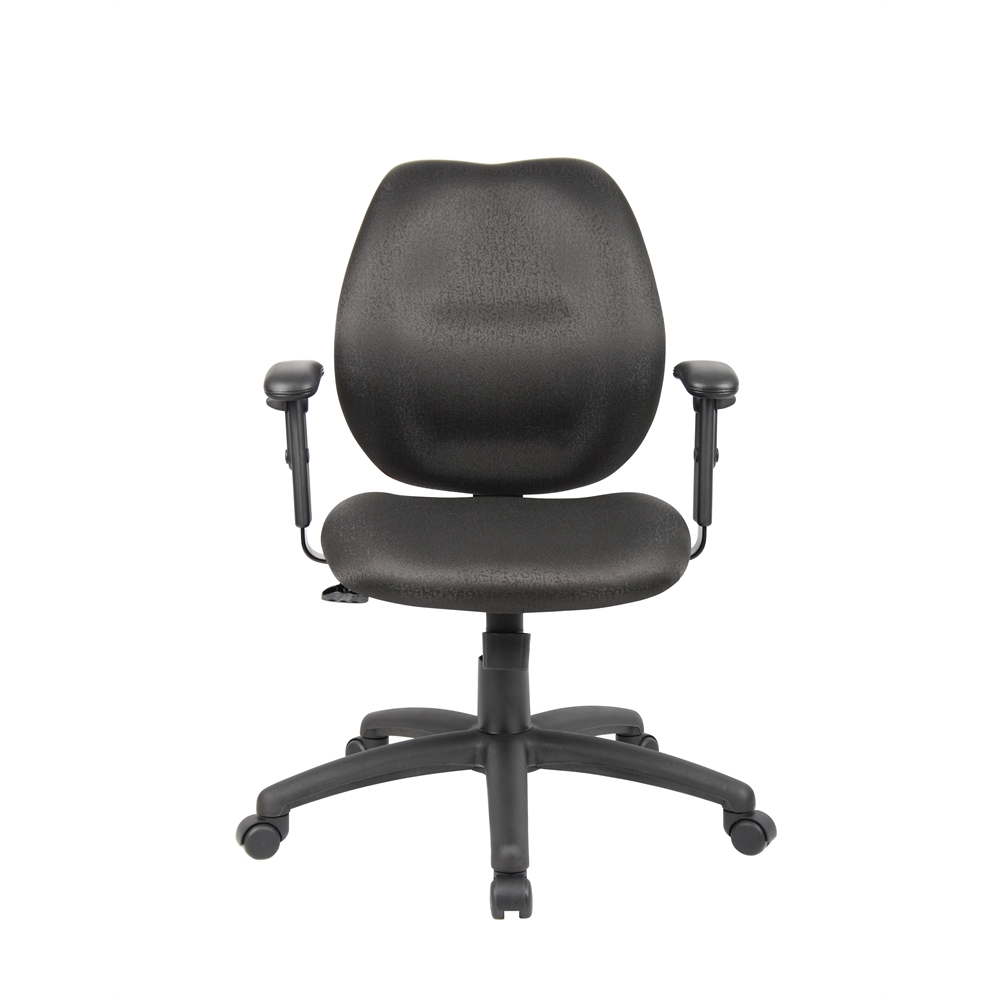 Boss Black Task Chair W/ Adjustable Arms. Picture 2