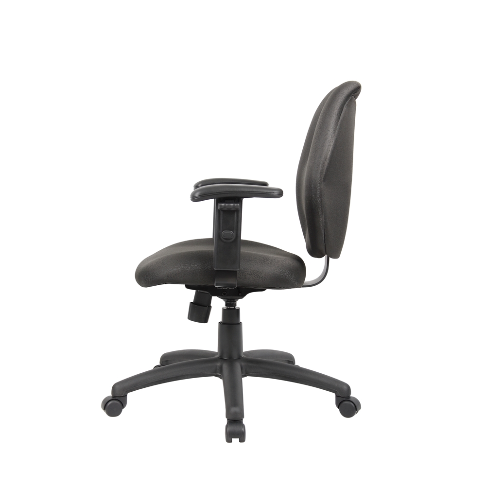 Boss Black Task Chair W/ Adjustable Arms. Picture 4