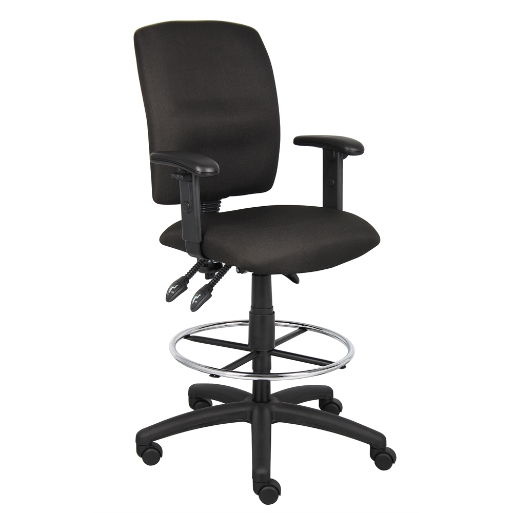 Boss Multi-Function Fabric Drafting Stool W/ Adjustable Arms. The main picture.