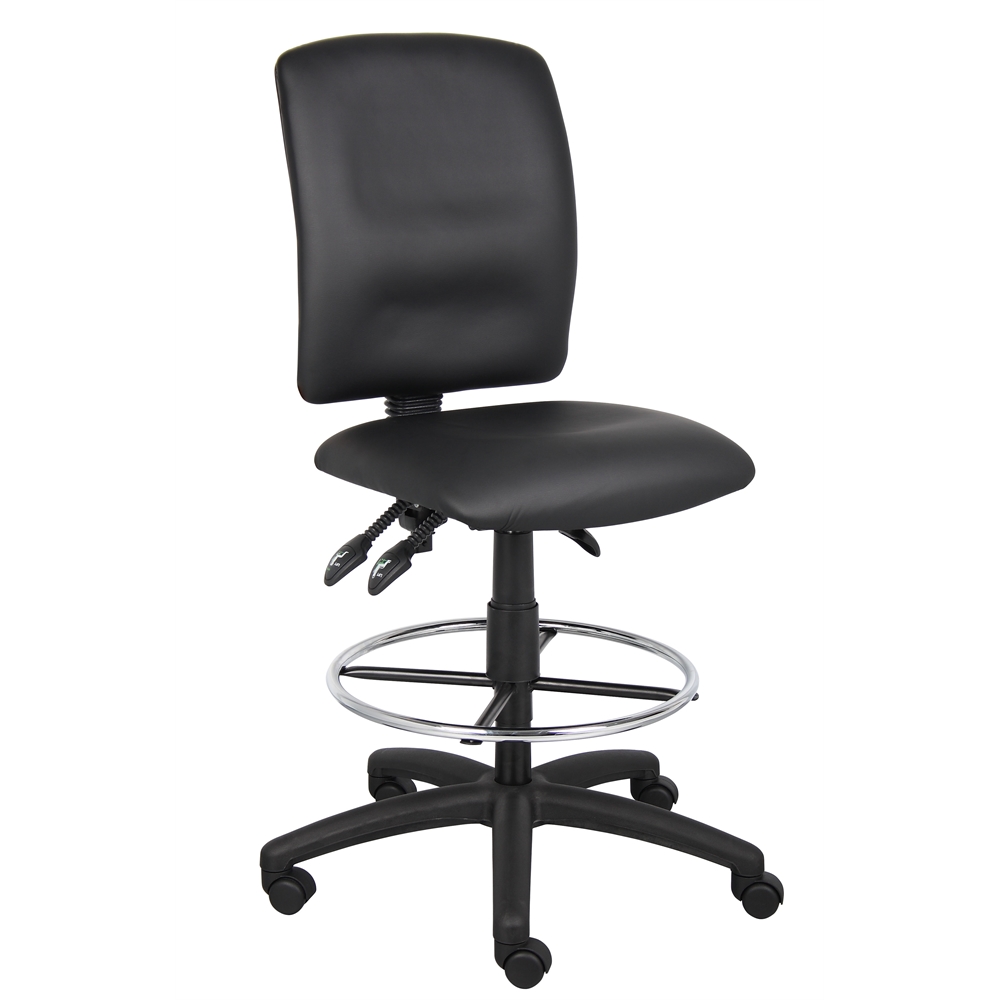 Boss Multi-Function LeatherPlus Drafting Stool. Picture 1