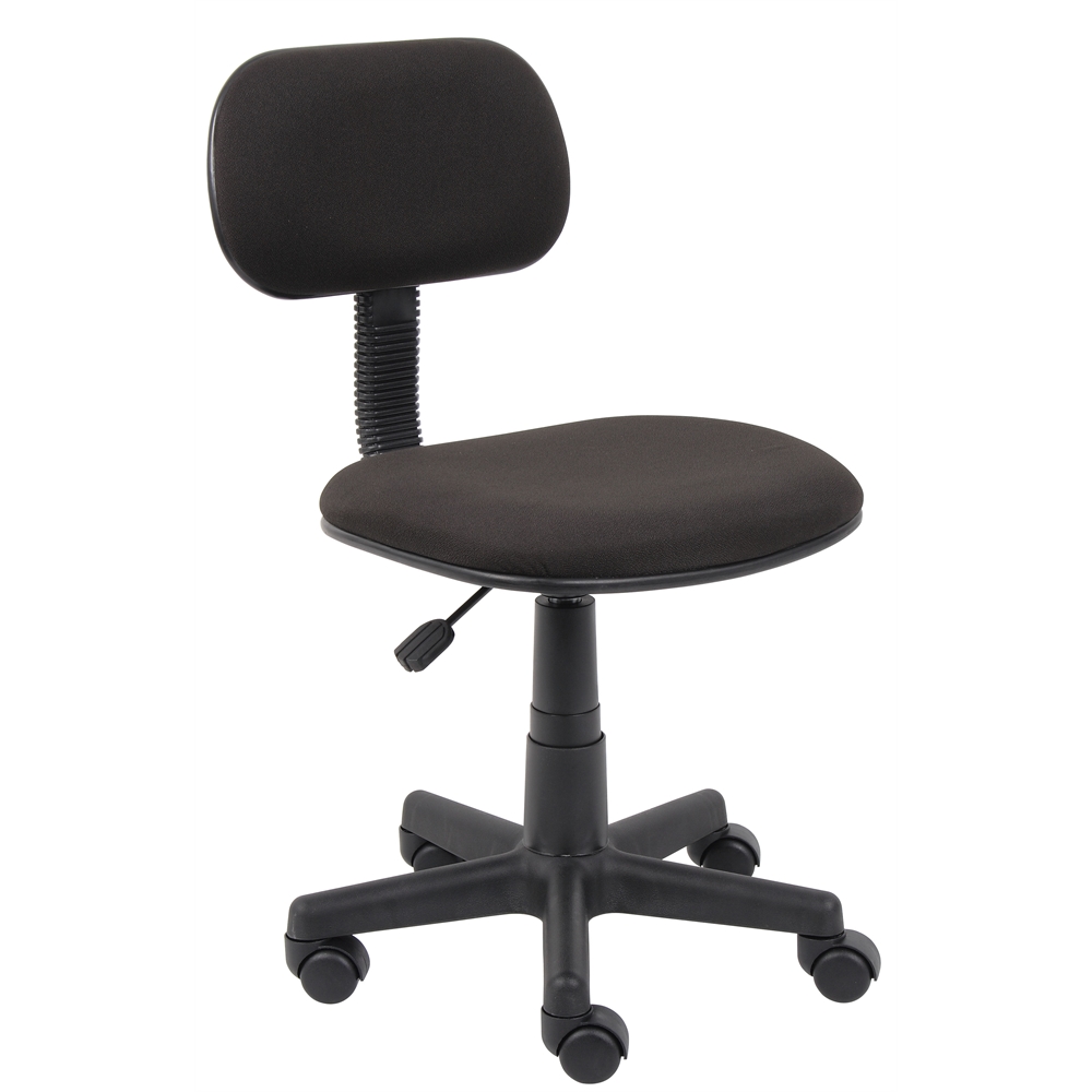Boss Black Fabric Steno Chair. Picture 2