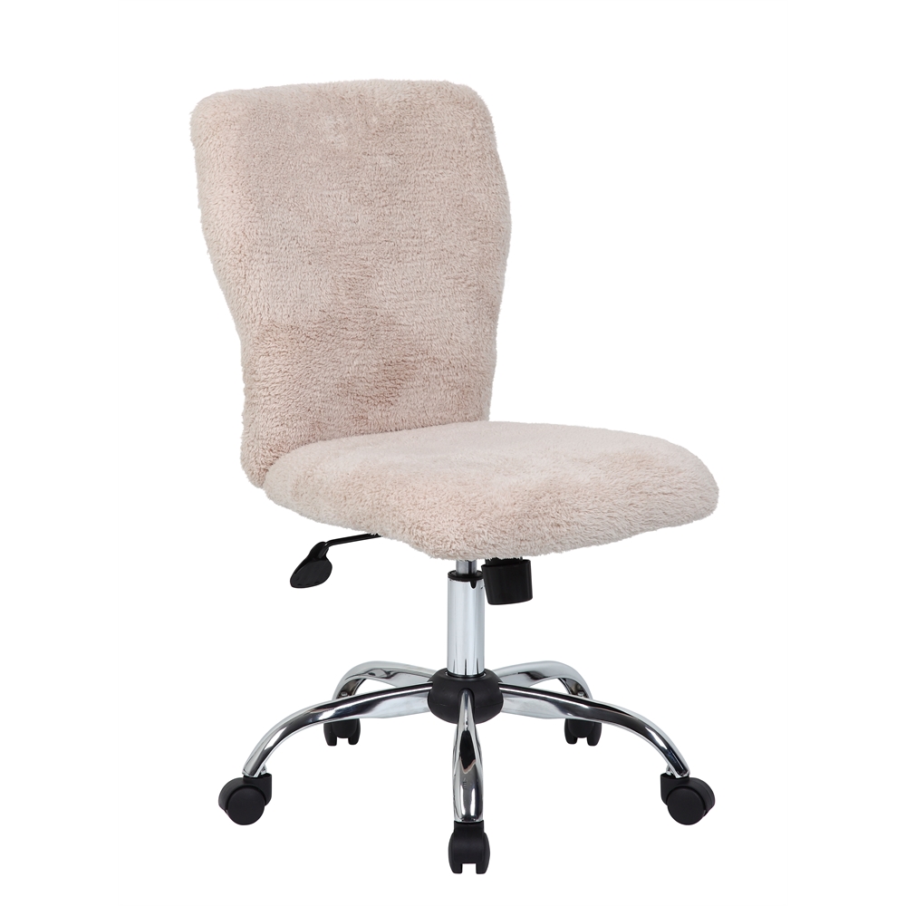 Tiffany Fur Chair-Cream. Picture 1