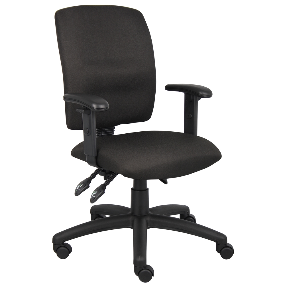 Boss Multi-Function Fabric Task Chair W/ Adjustable Arms. Picture 4