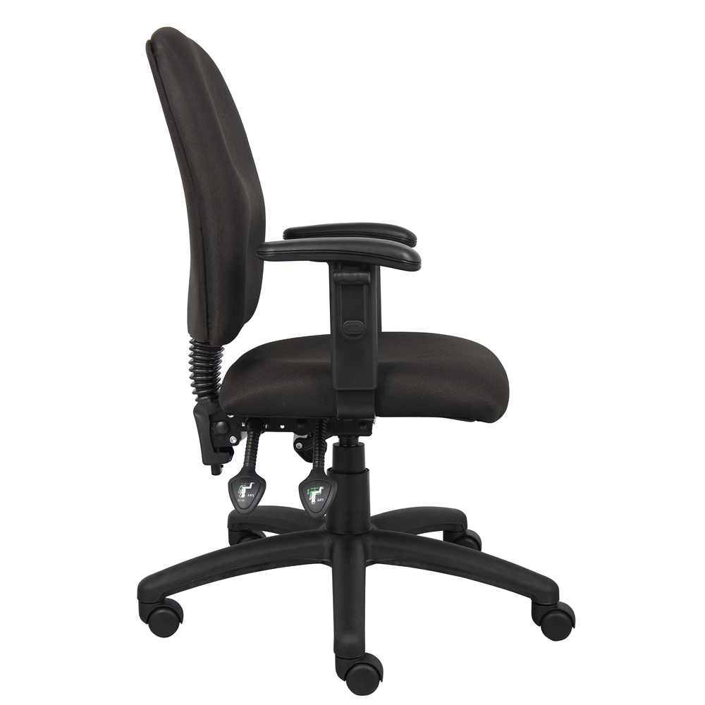 Boss Multi-Function Fabric Task Chair W/ Adjustable Arms. Picture 3