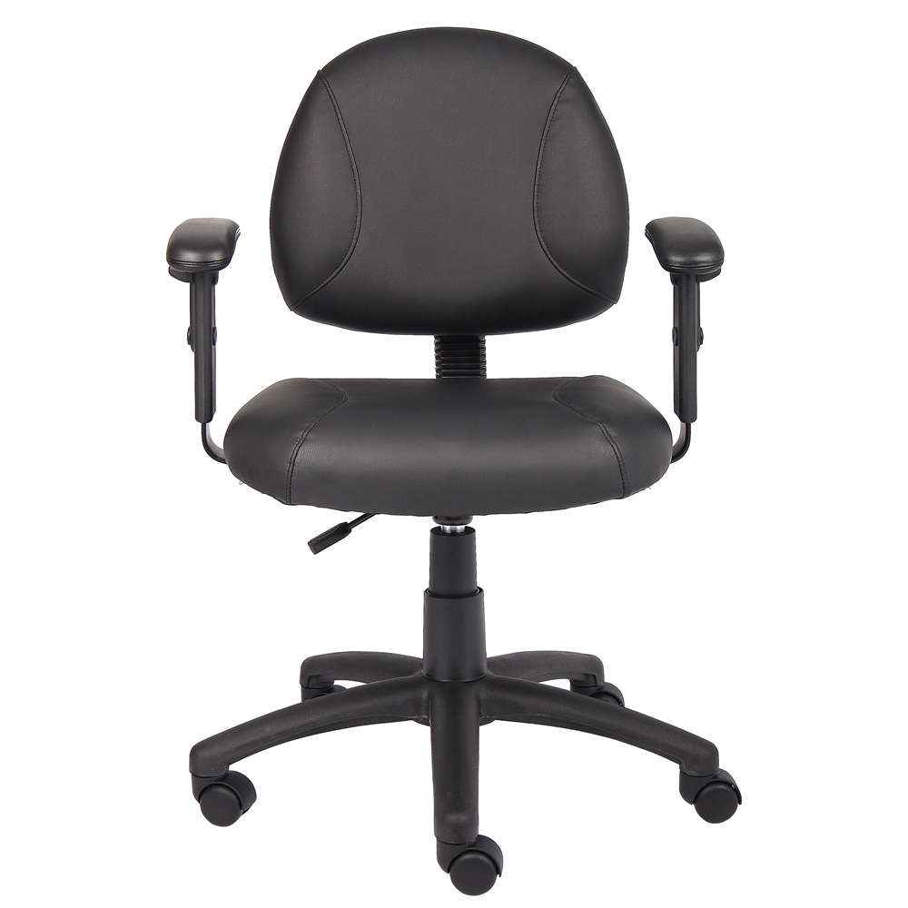 Boss Black Posture Chair W/ Adjustable Arms. Picture 3