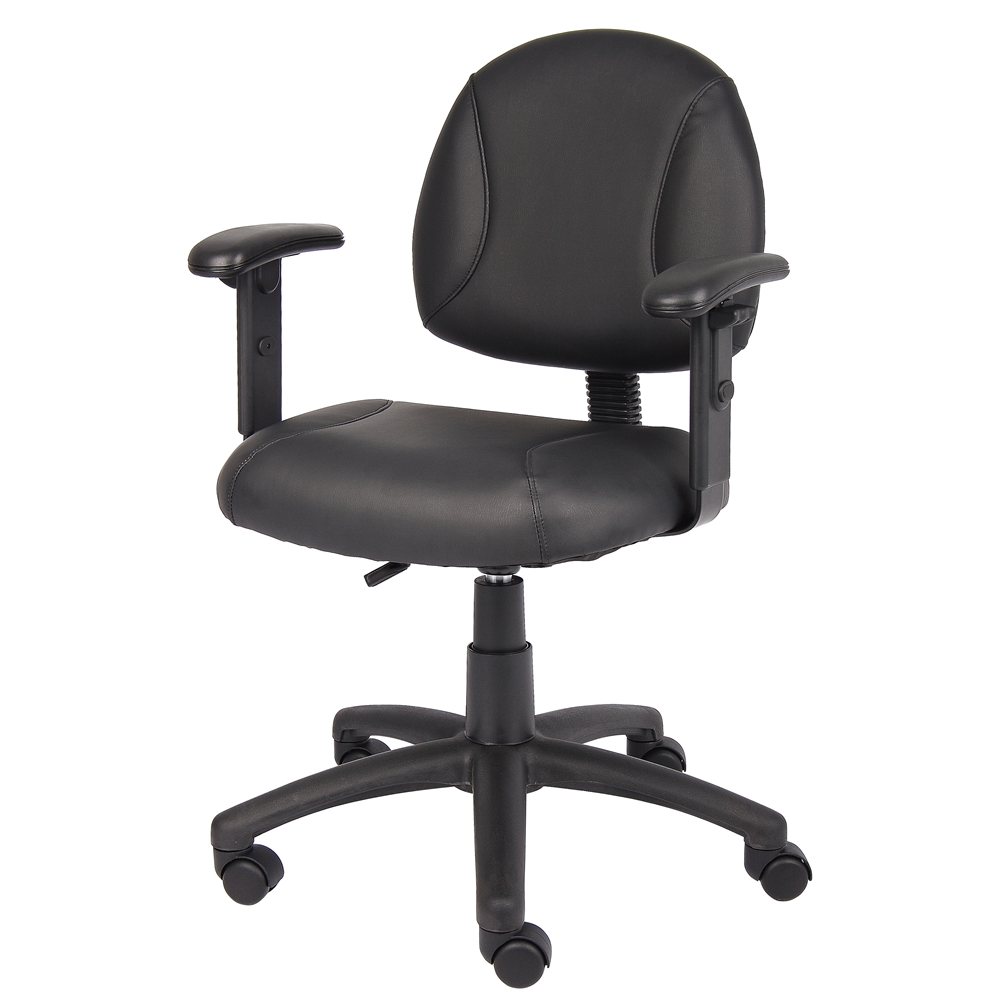 Boss Black Posture Chair W/ Adjustable Arms. Picture 4